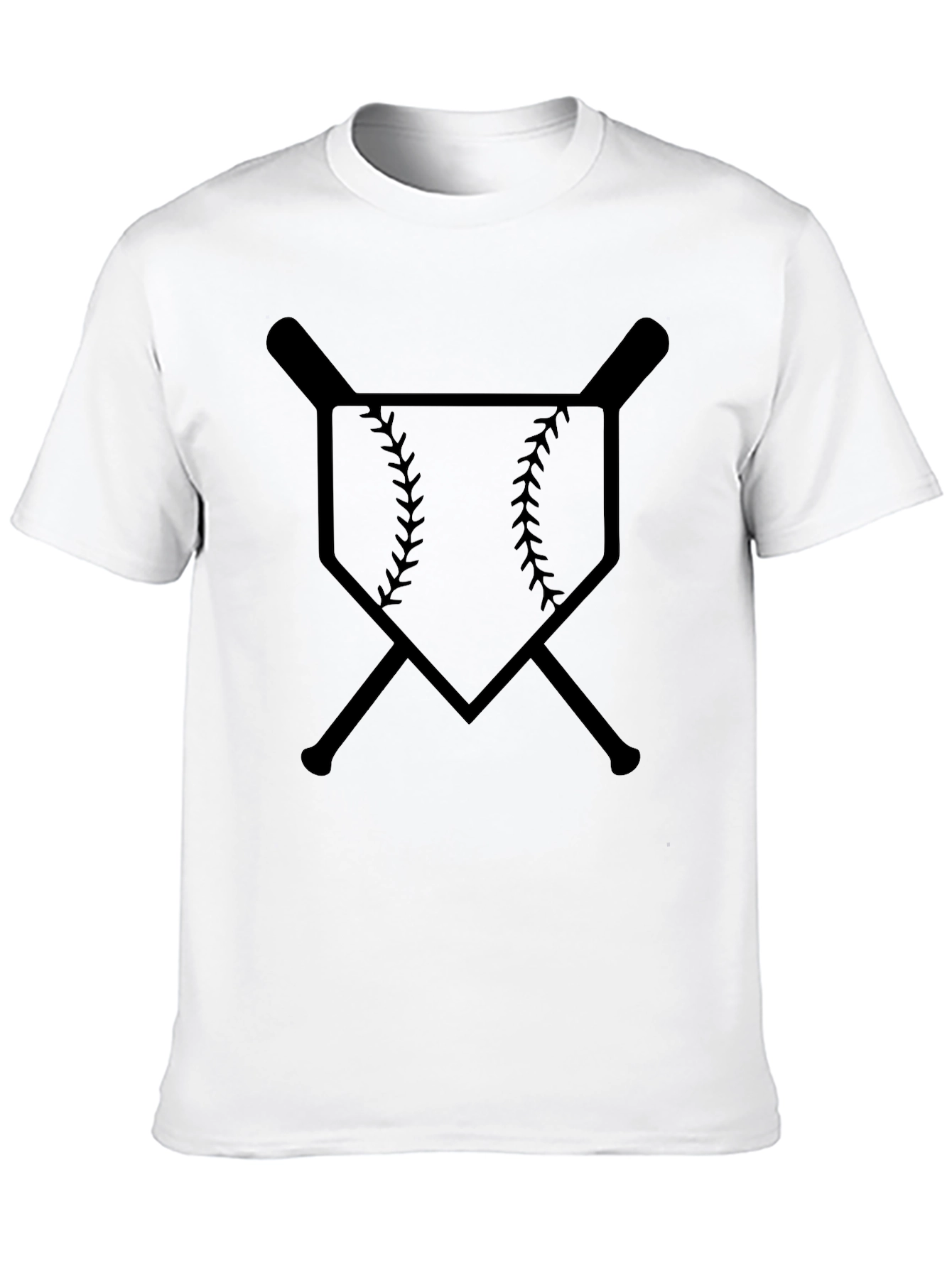 Baseball Bats & Home Plate Graphic Tee - Black