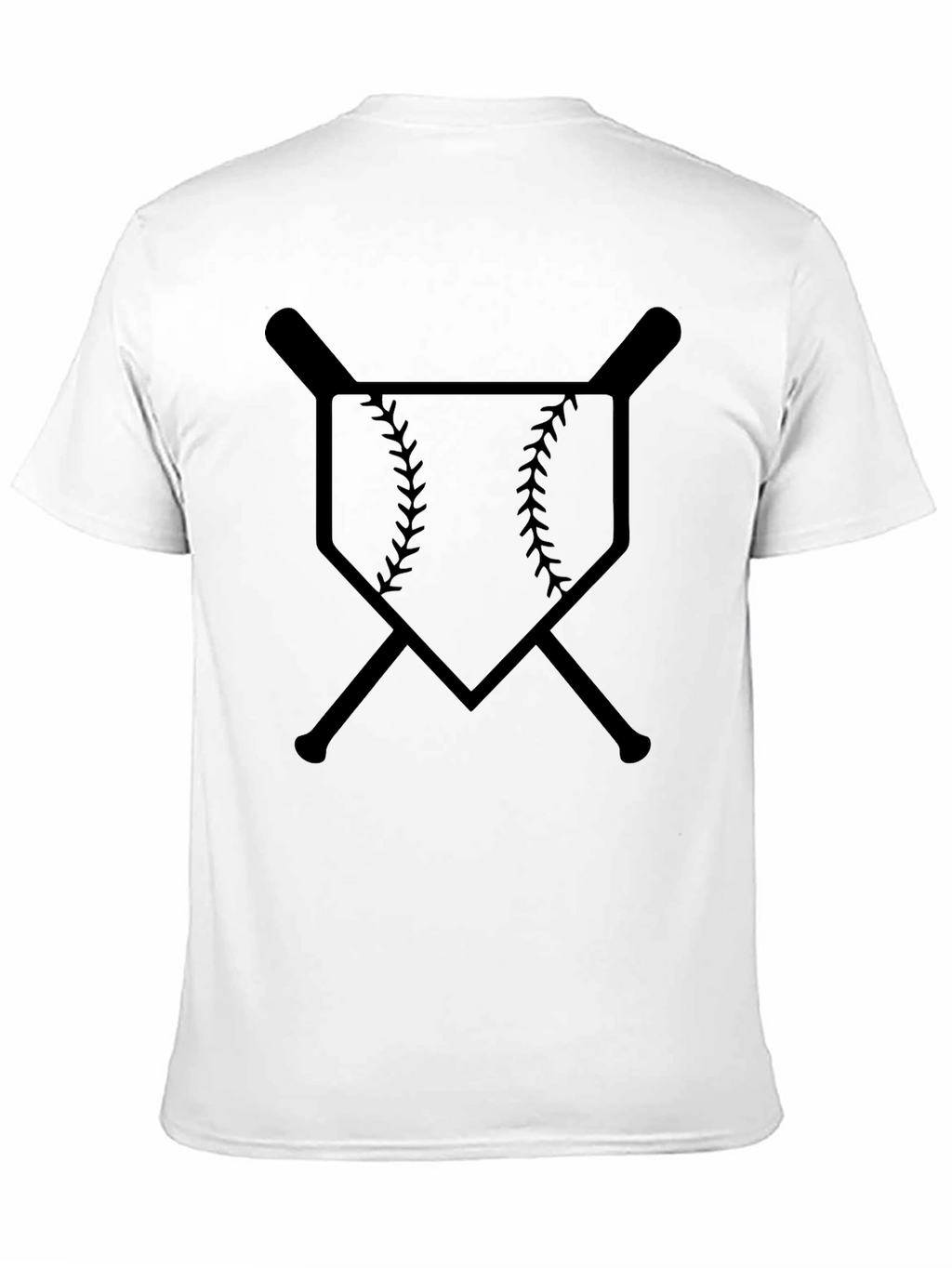 Baseball Bats & Home Plate Graphic Tee - Black