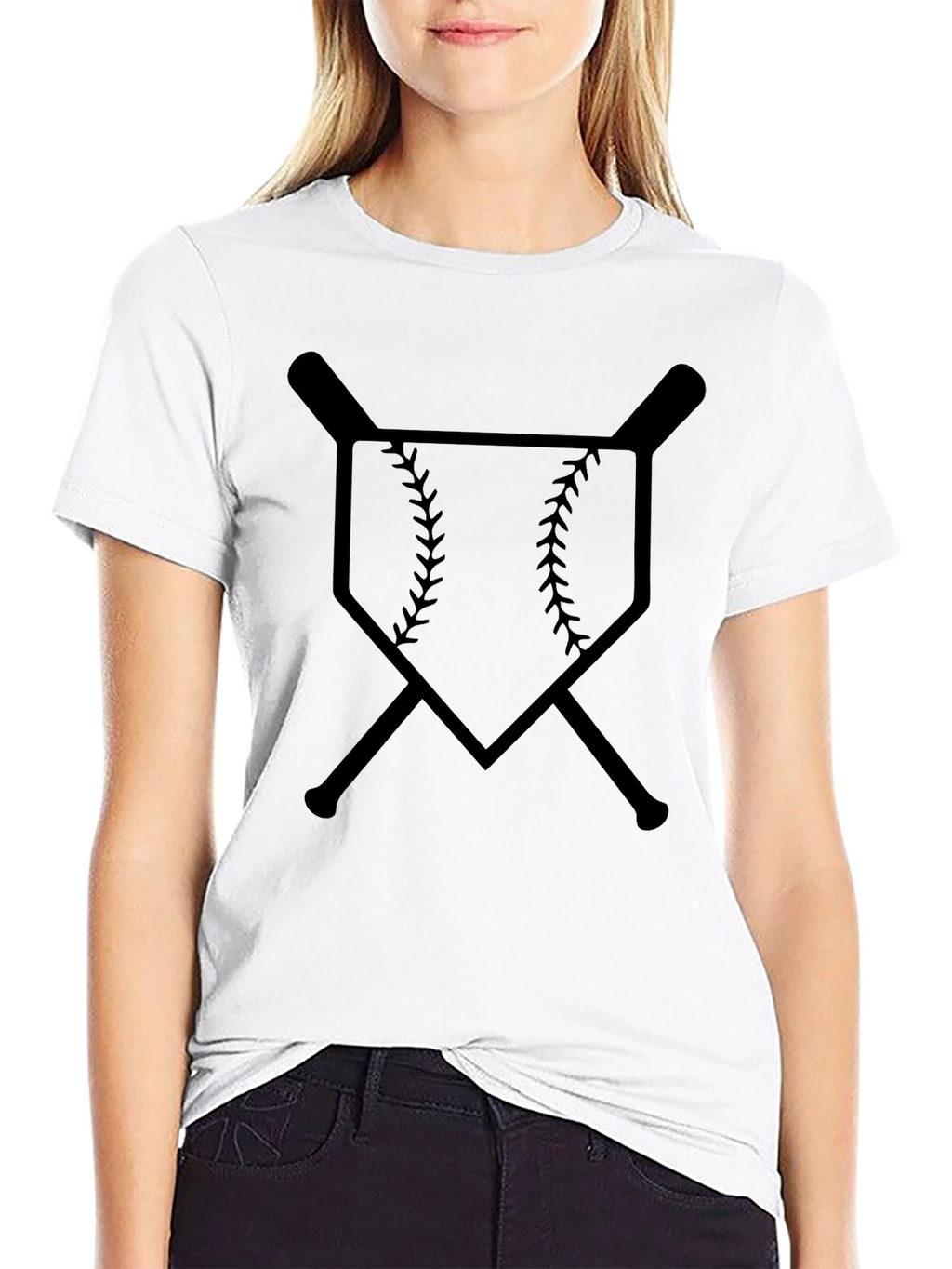 Baseball Bats & Home Plate Graphic Tee - Black