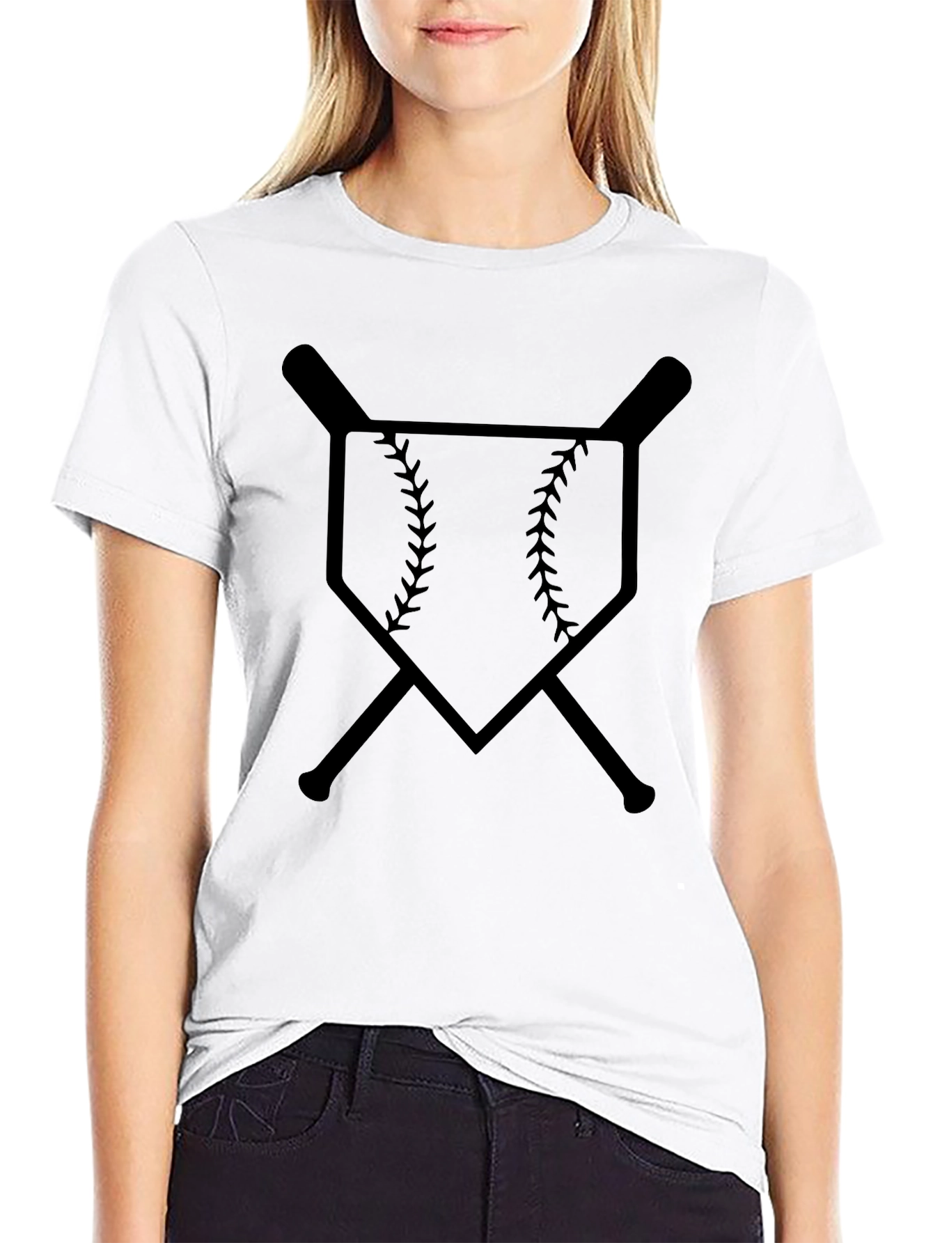 Baseball Bats & Home Plate Graphic Tee - Black