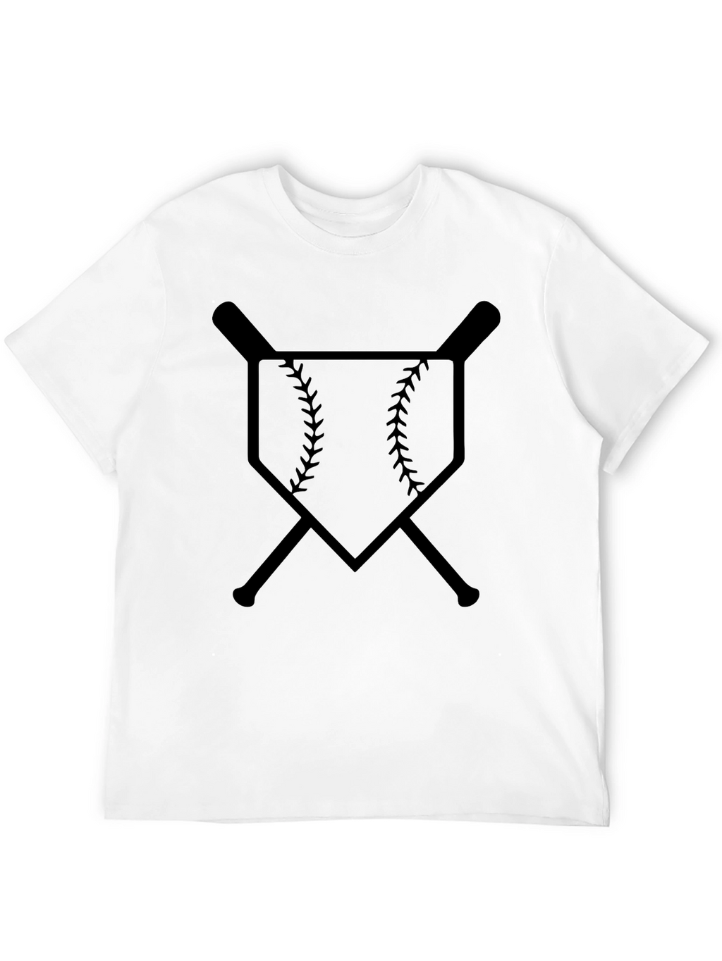 Baseball Bats & Home Plate Graphic Tee - Black