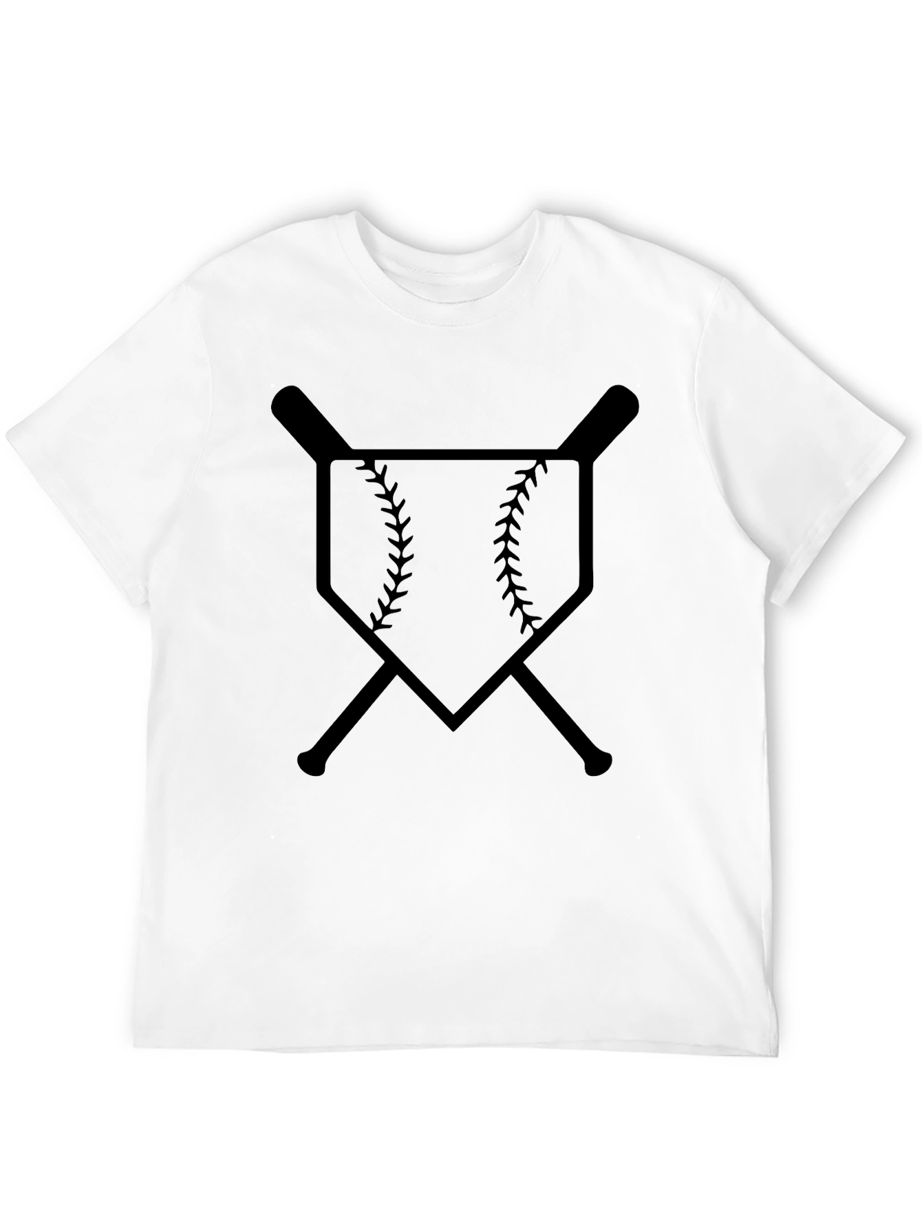 Baseball Bats & Home Plate Graphic Tee - Black