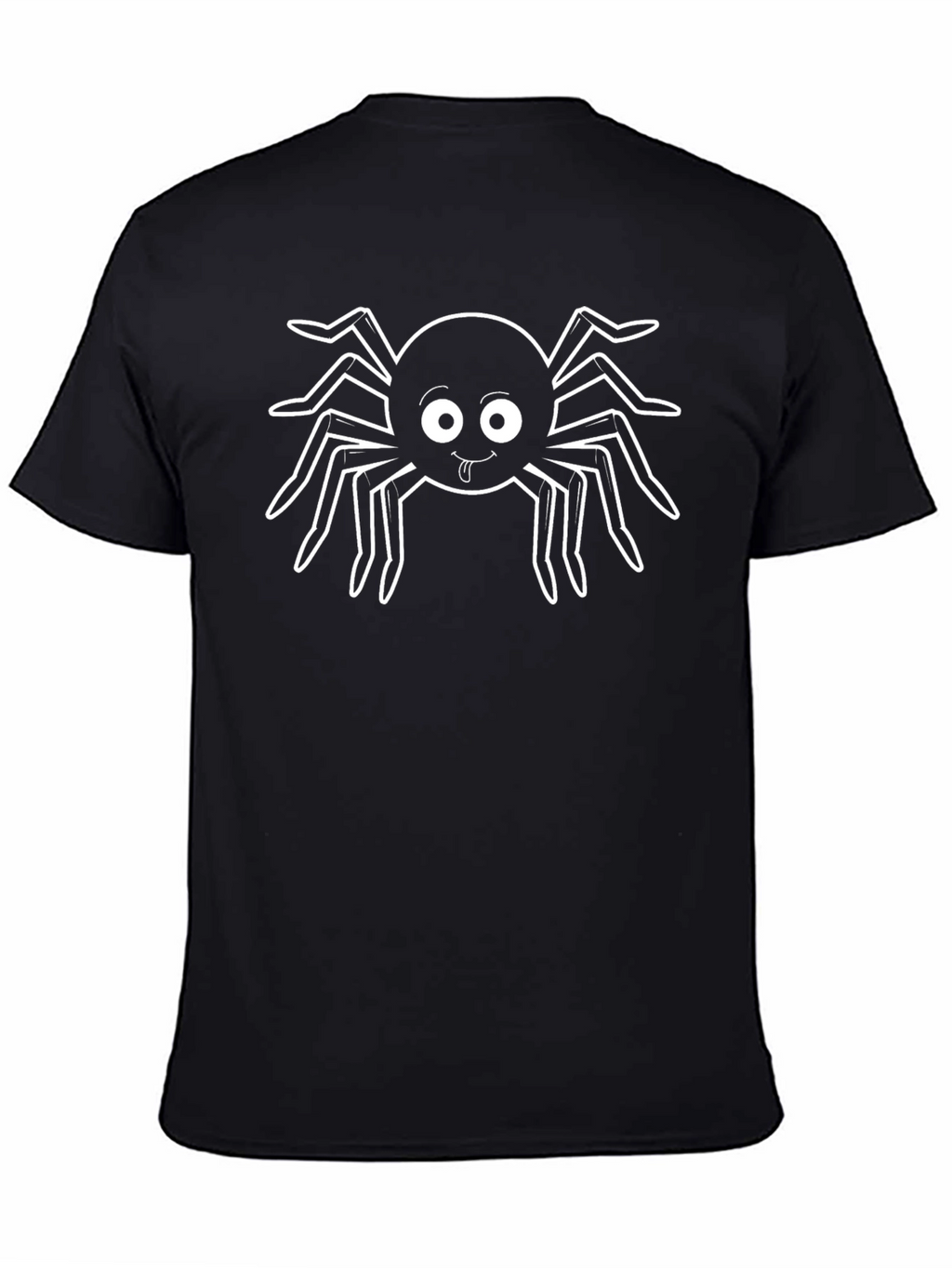 Cute Cartoon Spider Black T-Shirt