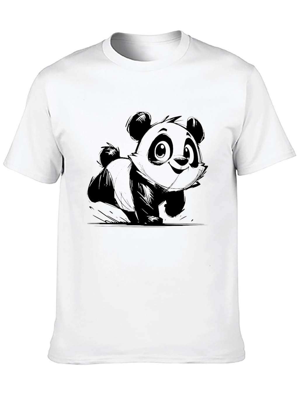Panda Graphic Black T-Shirt - Casual Style