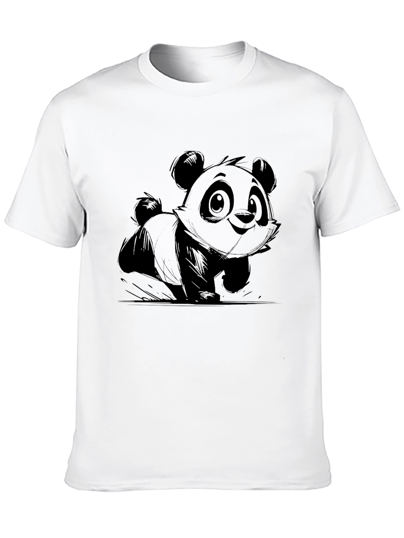 Panda Graphic Black T-Shirt - Casual Style