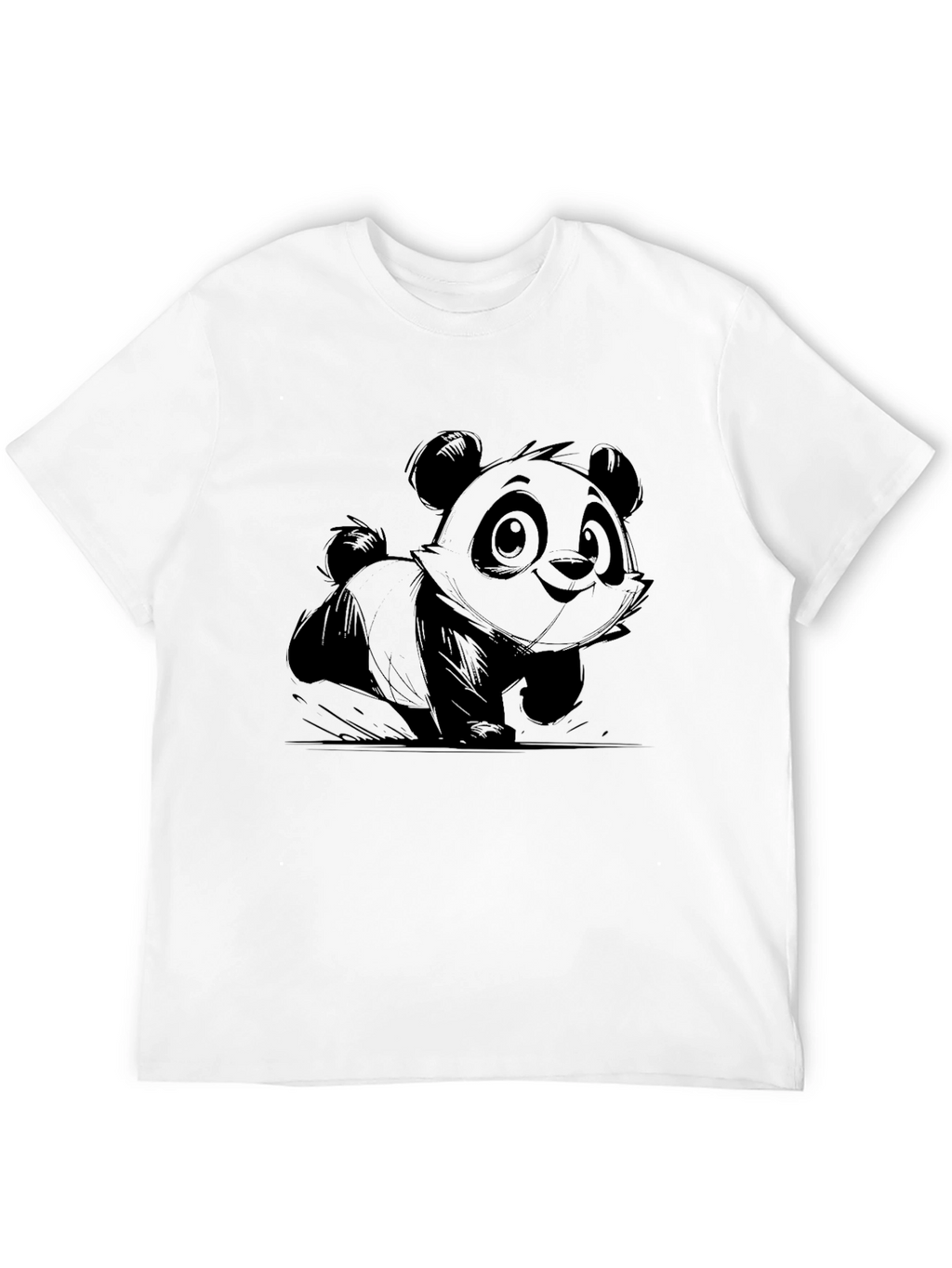 Panda Graphic Black T-Shirt - Casual Style