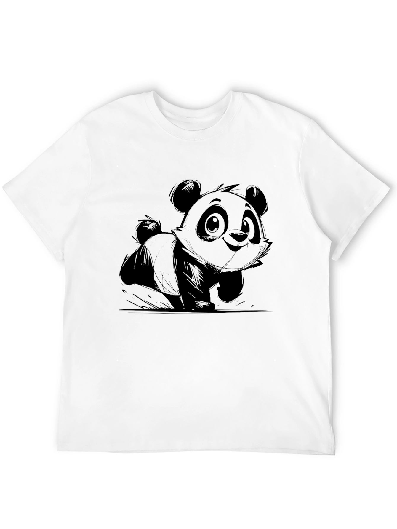 Panda Graphic Black T-Shirt - Casual Style