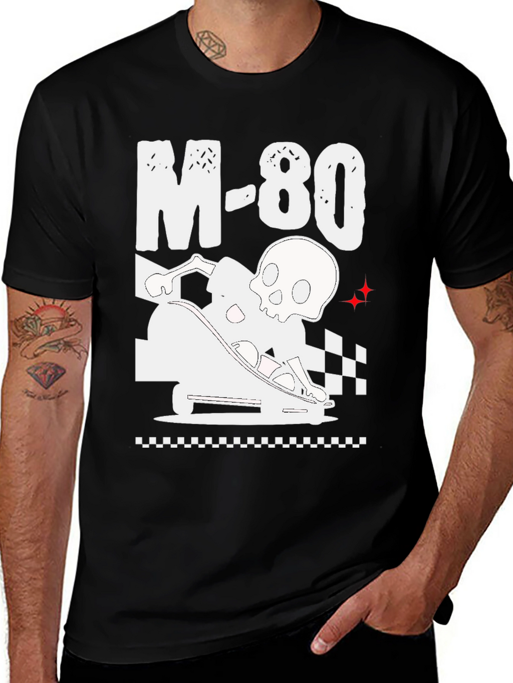 M-80 Skull Go-Kart Black Graphic Tee