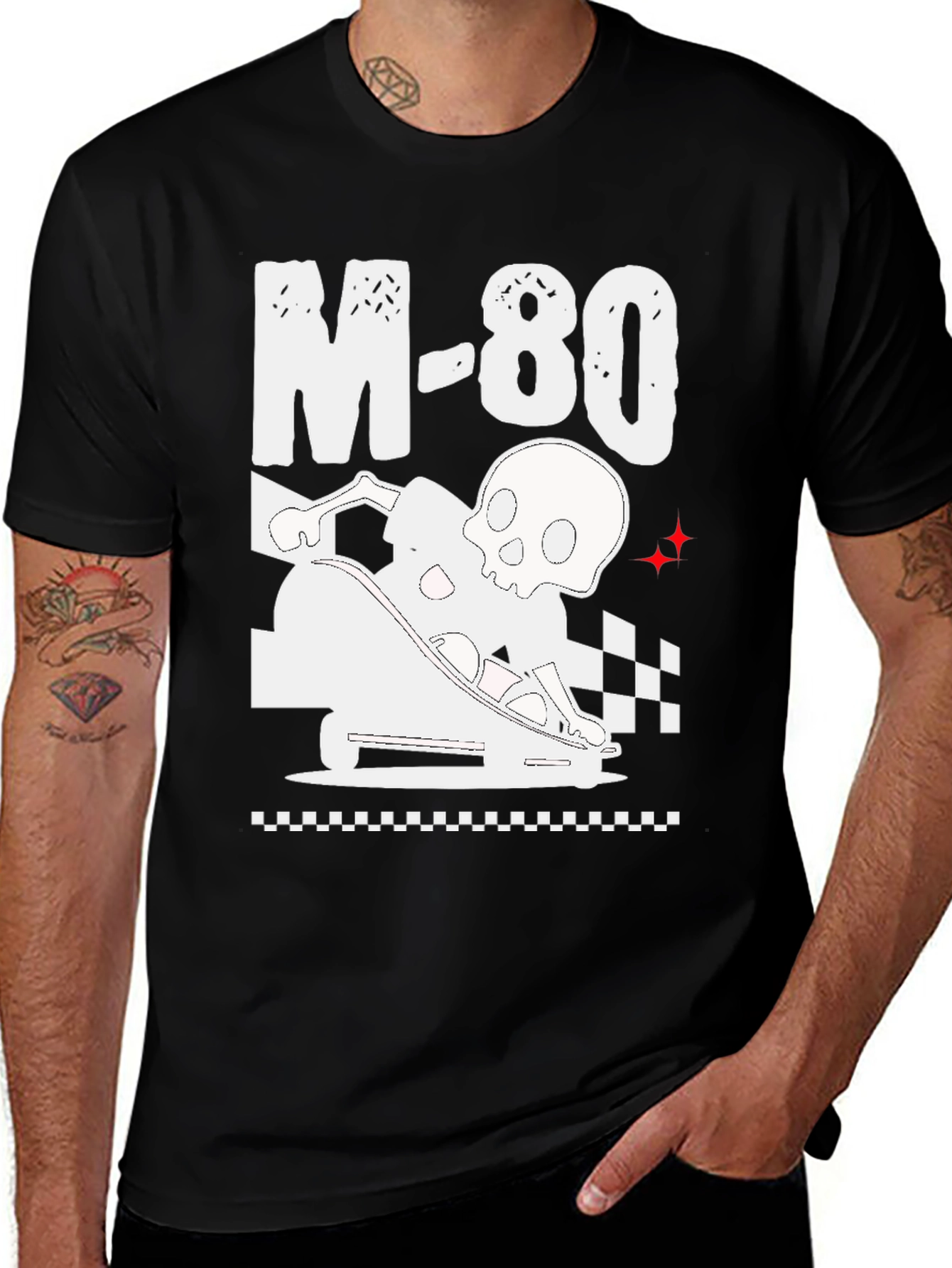 M-80 Skull Go-Kart Black Graphic Tee