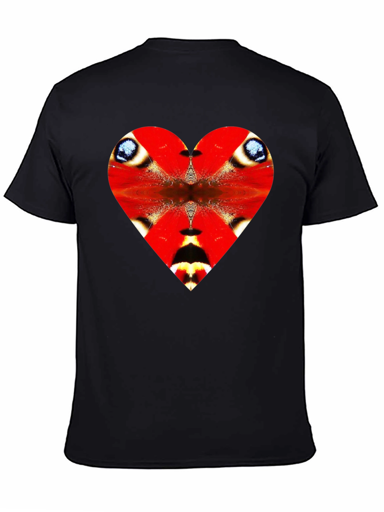 Butterfly Heart Graphic Black Tee