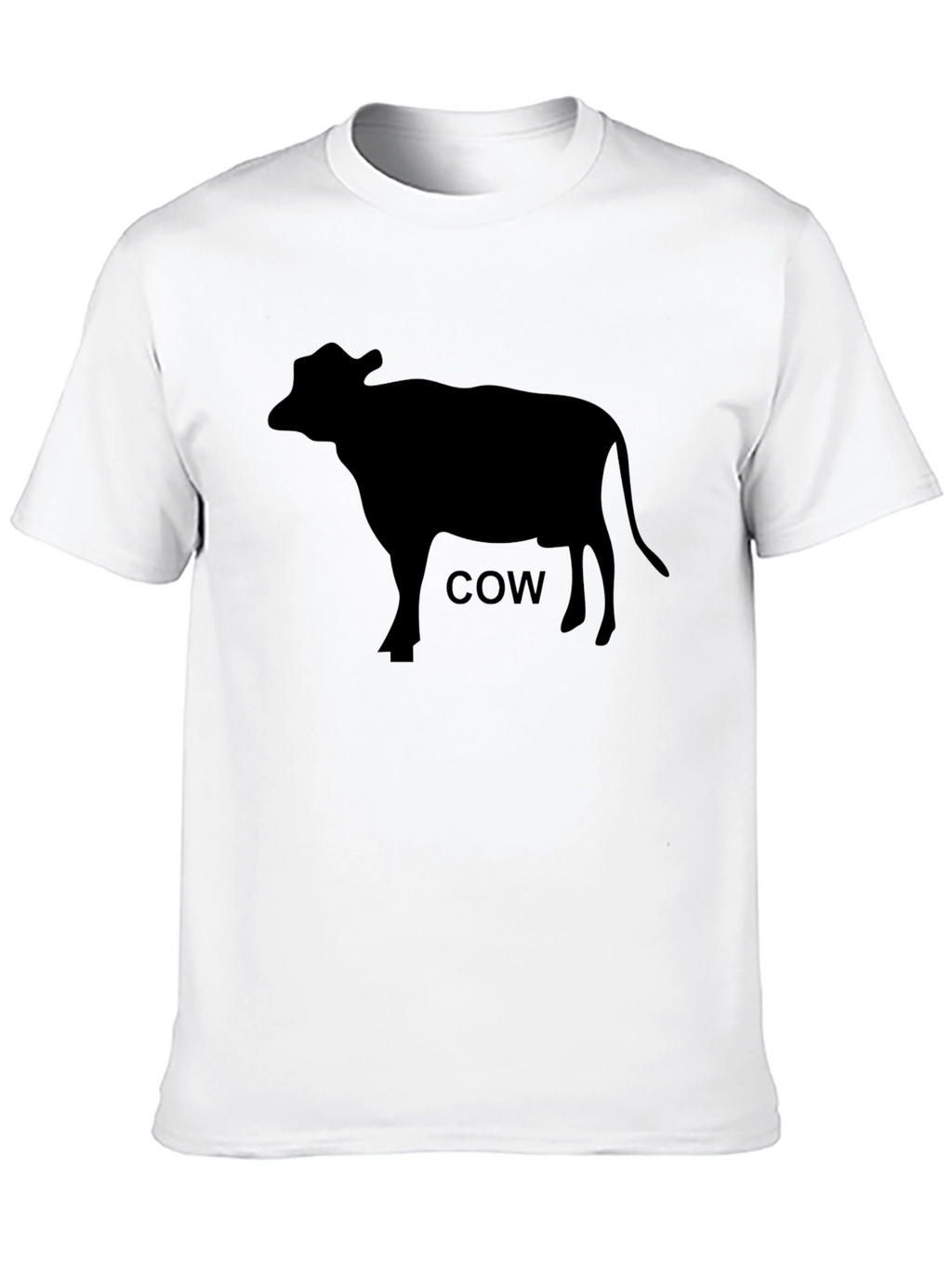 Cow Silhouette Graphic Tee - Unisex Black T-Shirt