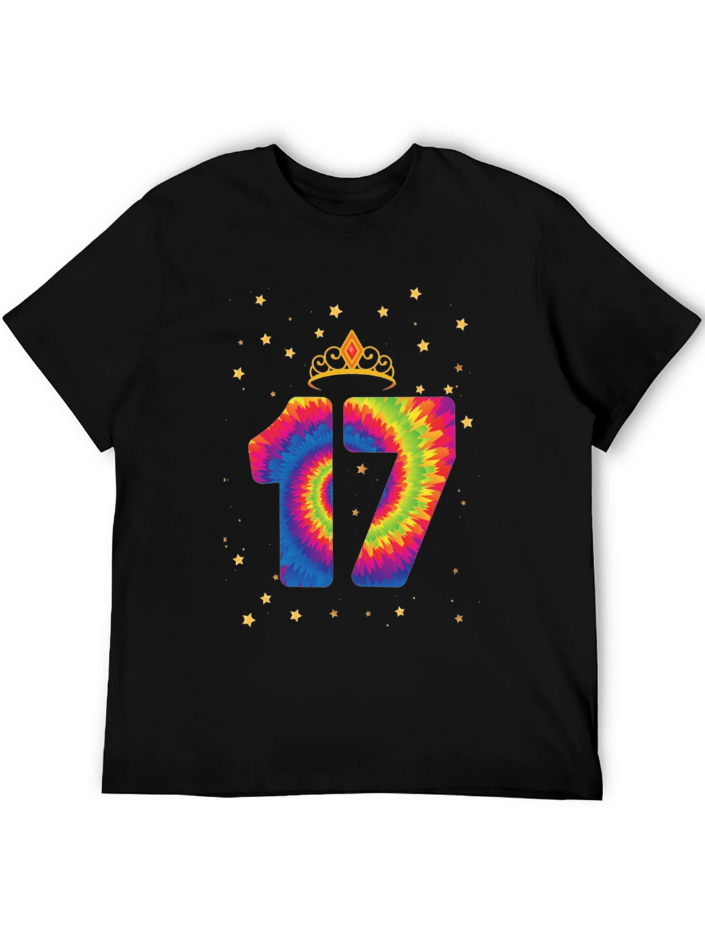 Fun 17th Birthday Tie-Dye Graphic Tee