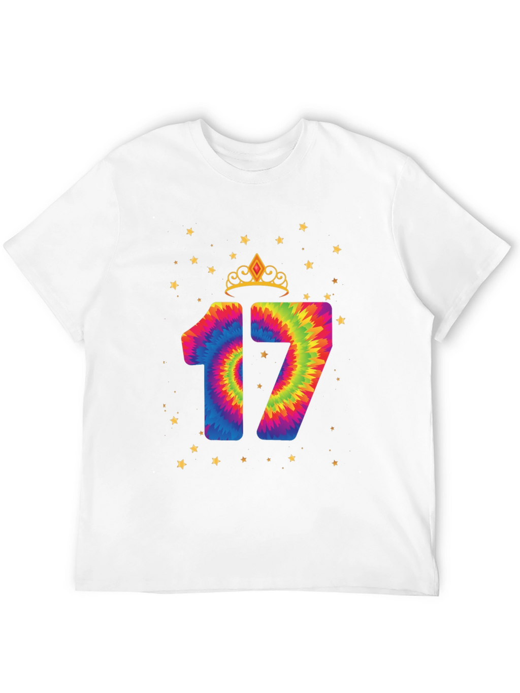 Fun 17th Birthday Tie-Dye Graphic Tee