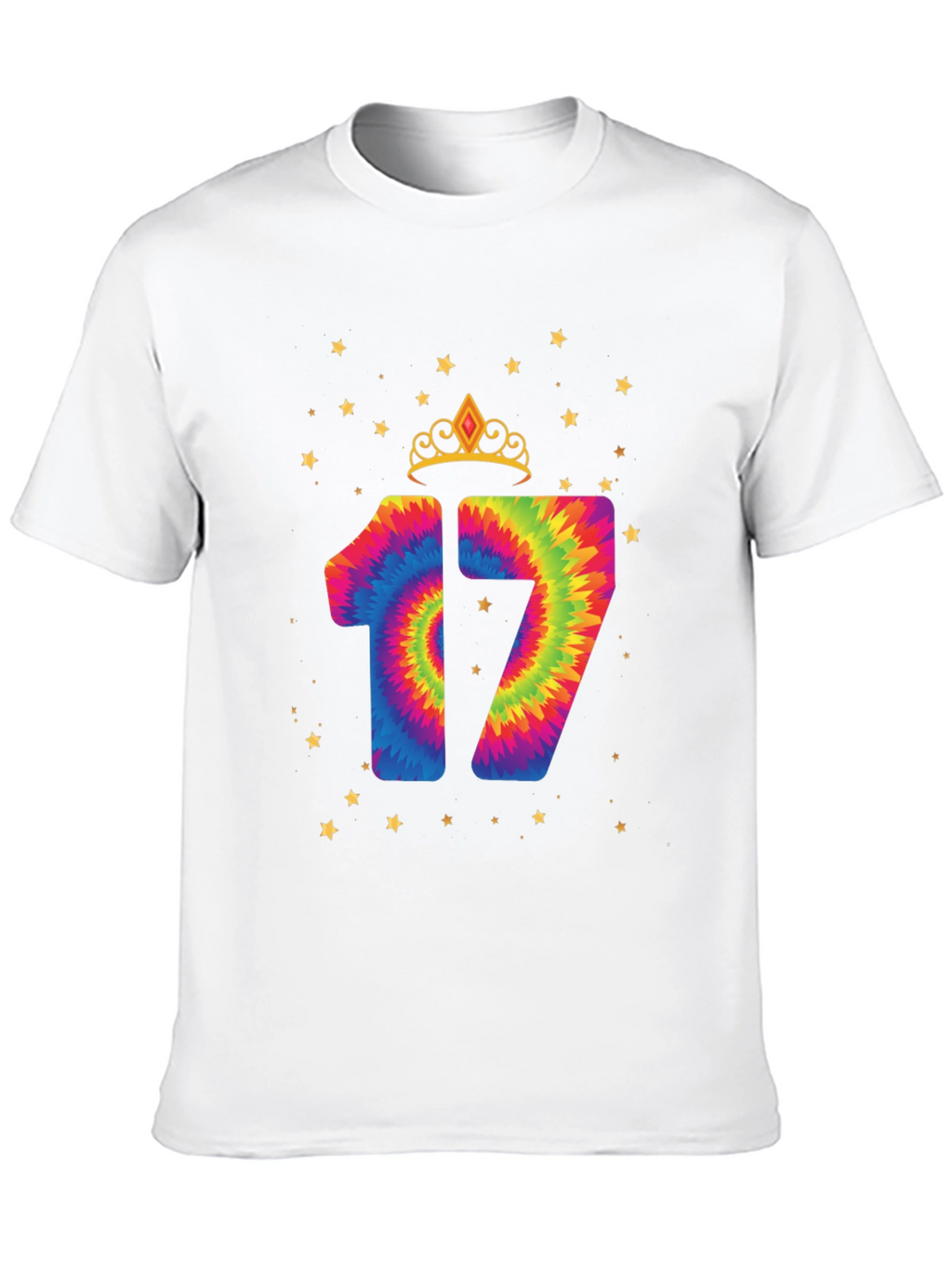 Fun 17th Birthday Tie-Dye Graphic Tee