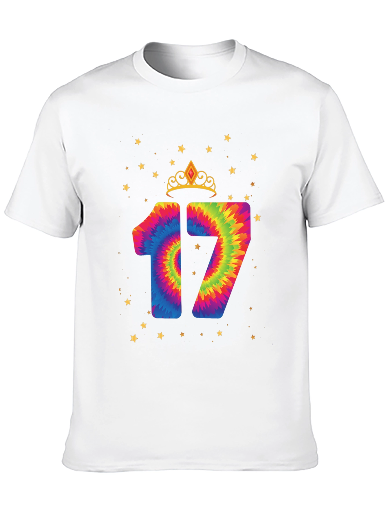Fun 17th Birthday Tie-Dye Graphic Tee