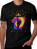 Fun 17th Birthday Tie-Dye Graphic Tee