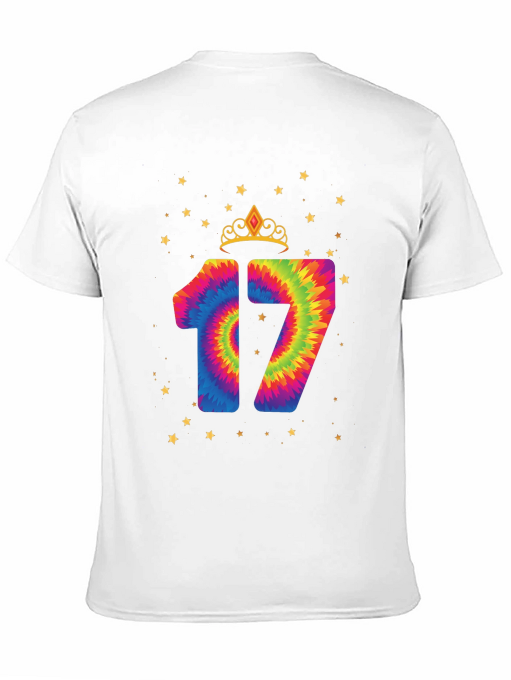 Fun 17th Birthday Tie-Dye Graphic Tee