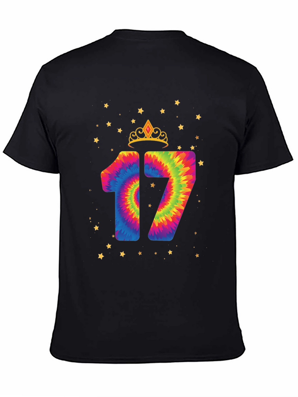 Fun 17th Birthday Tie-Dye Graphic Tee