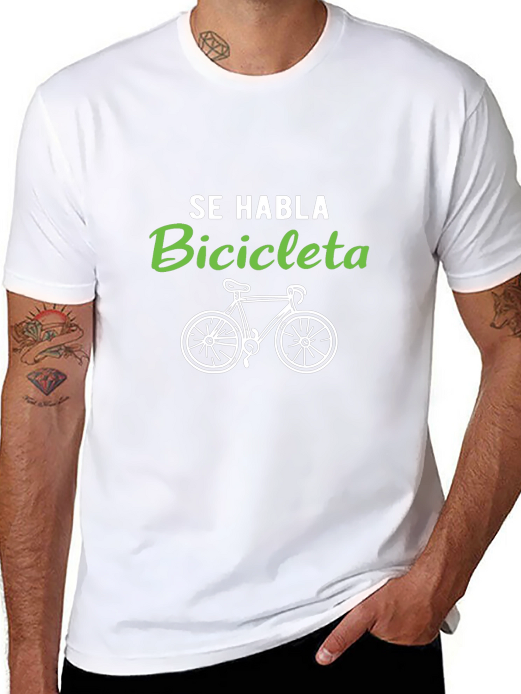 Se Habla Bicicleta Graphic T-Shirt - Cycling Fan Tee