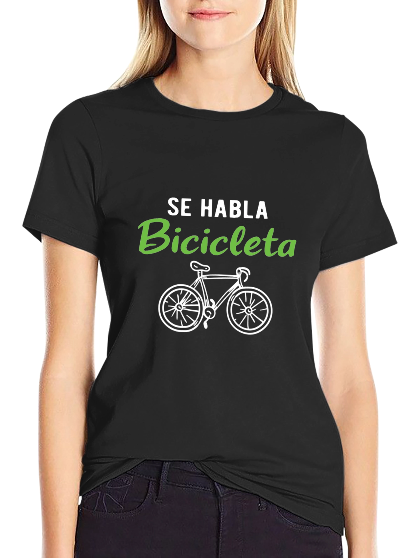 Se Habla Bicicleta Graphic T-Shirt - Cycling Fan Tee