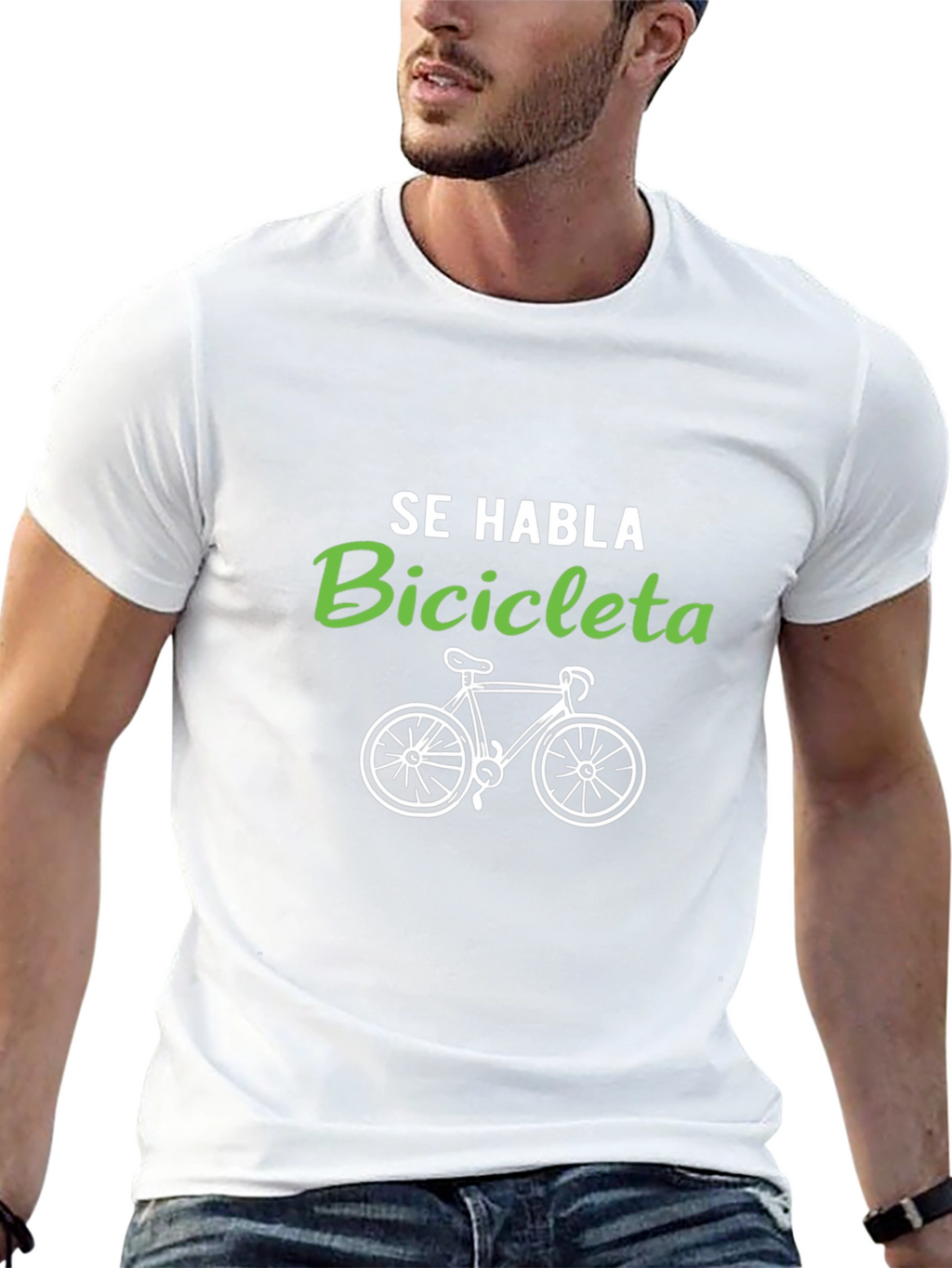 Se Habla Bicicleta Graphic T-Shirt - Cycling Fan Tee