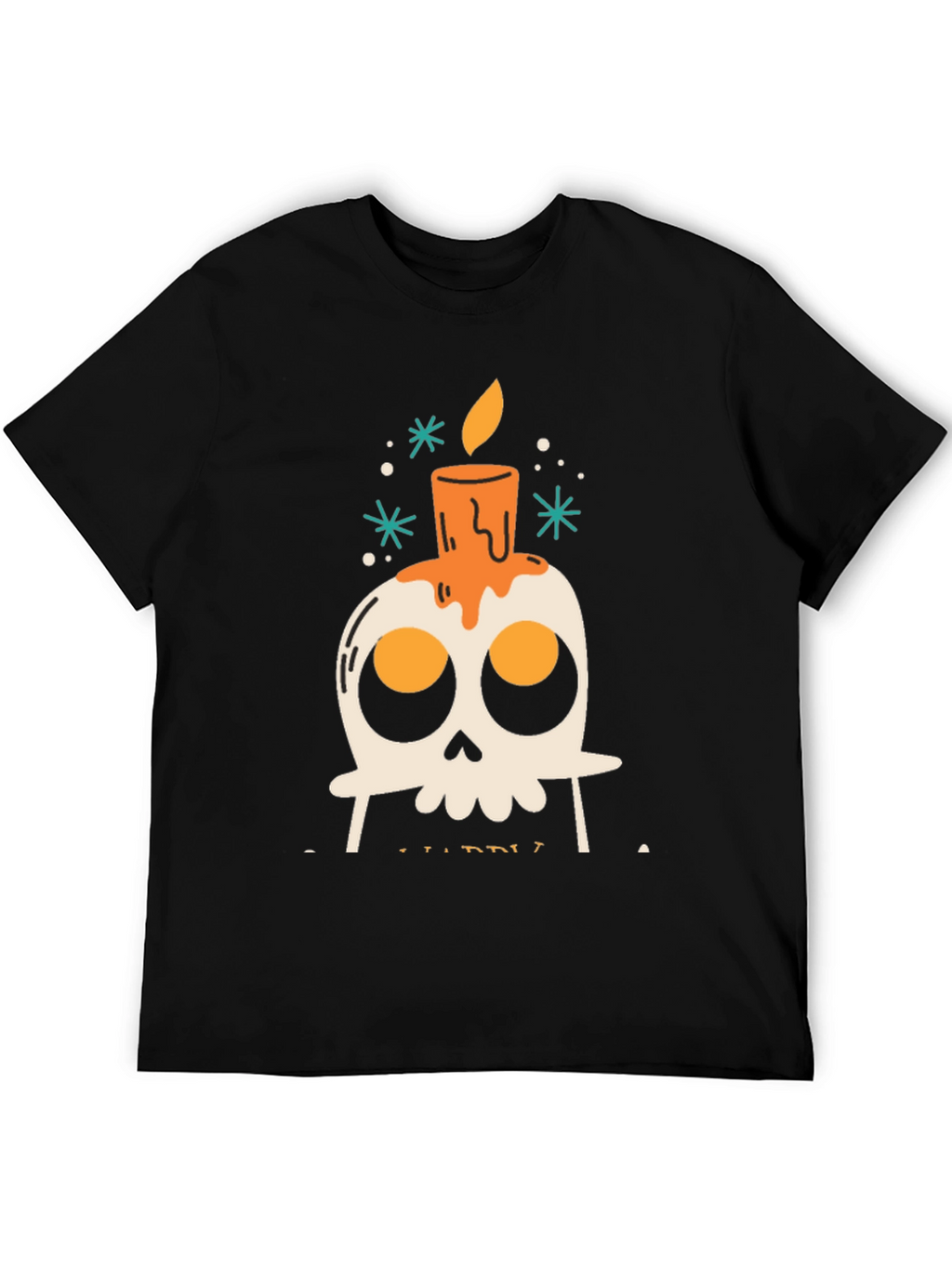 Skull Candle Graphic T-Shirt - Mens Black Tee