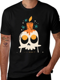 Skull Candle Graphic T-Shirt - Mens Black Tee