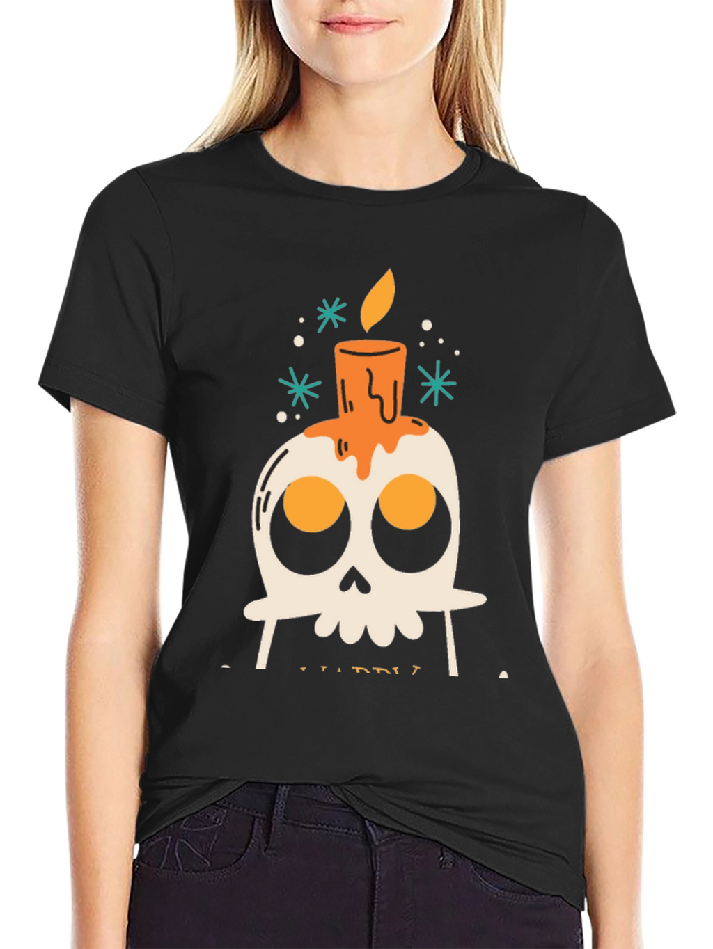 Skull Candle Graphic T-Shirt - Mens Black Tee