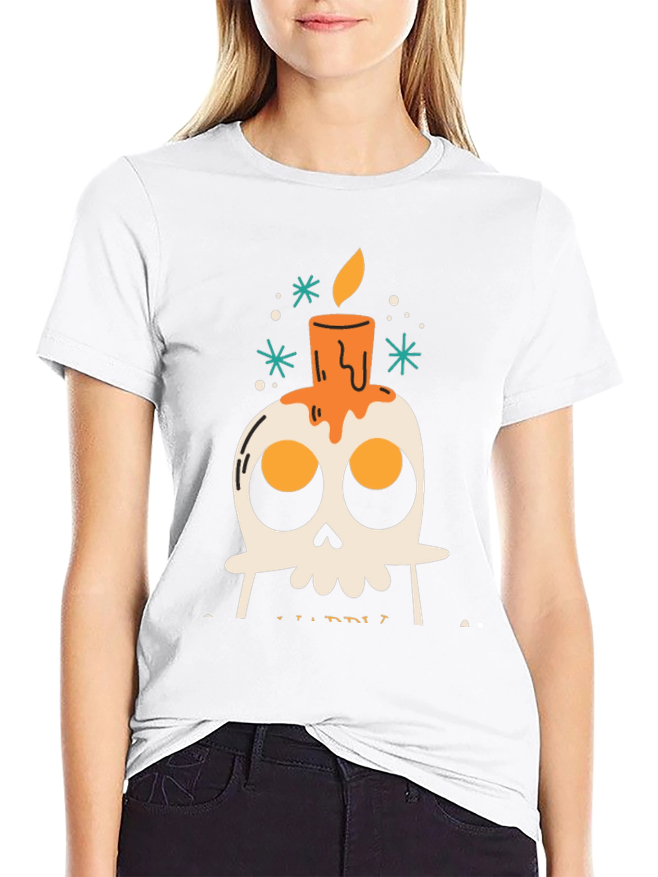 Skull Candle Graphic T-Shirt - Mens Black Tee