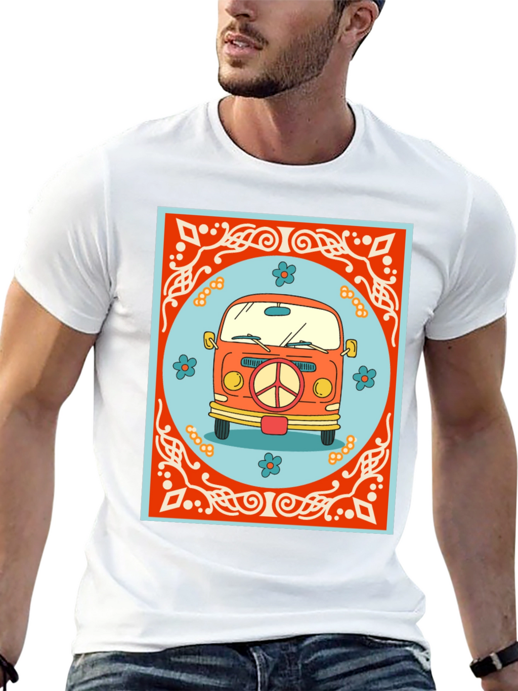 Retro Hippie Van Graphic T-Shirt