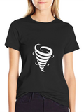 Mens Black Tornado Graphic T-Shirt