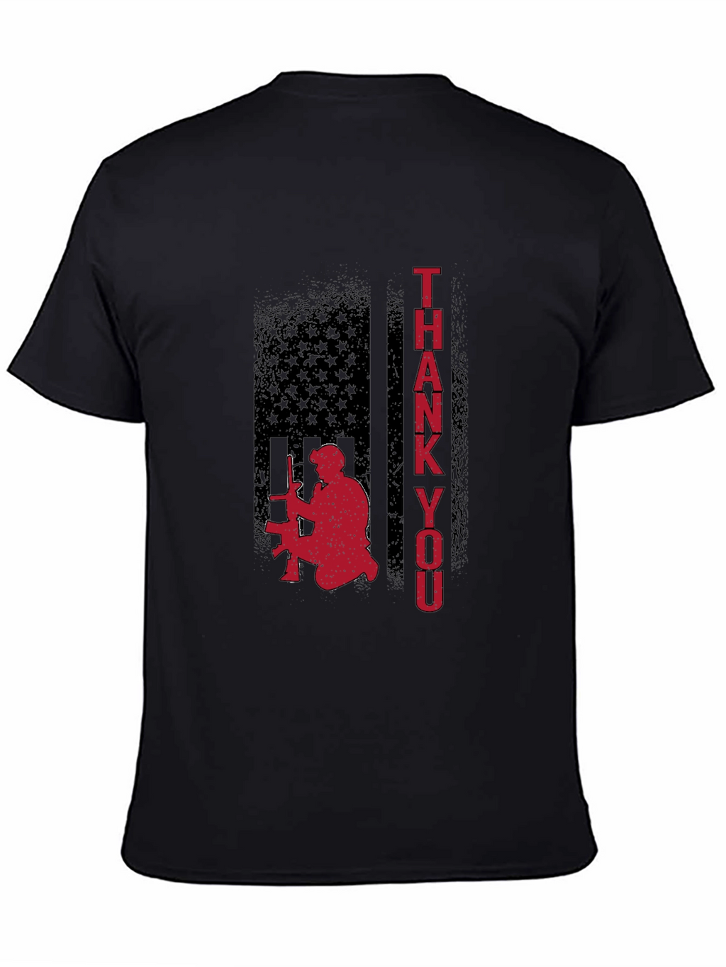 Patriotic American Flag Thank You Graphic Tee