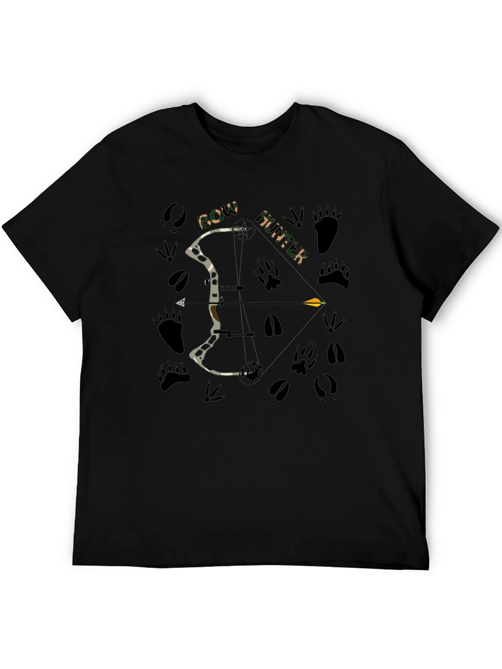 Bow Hunter Graphic Tee - Mens Black T-Shirt