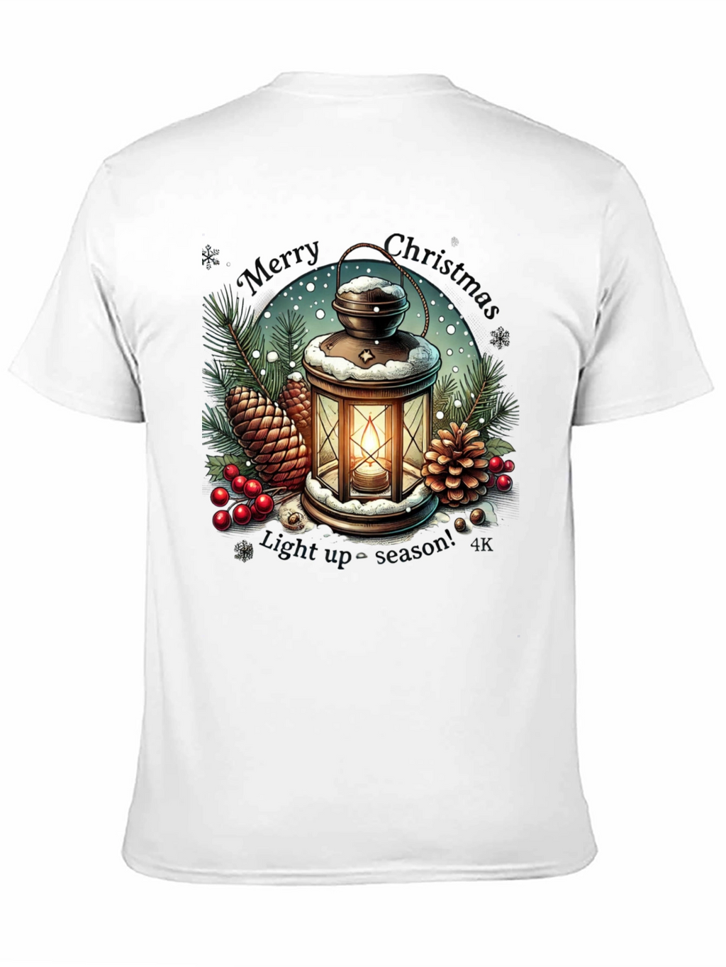 Festive Christmas Lantern Graphic Tee