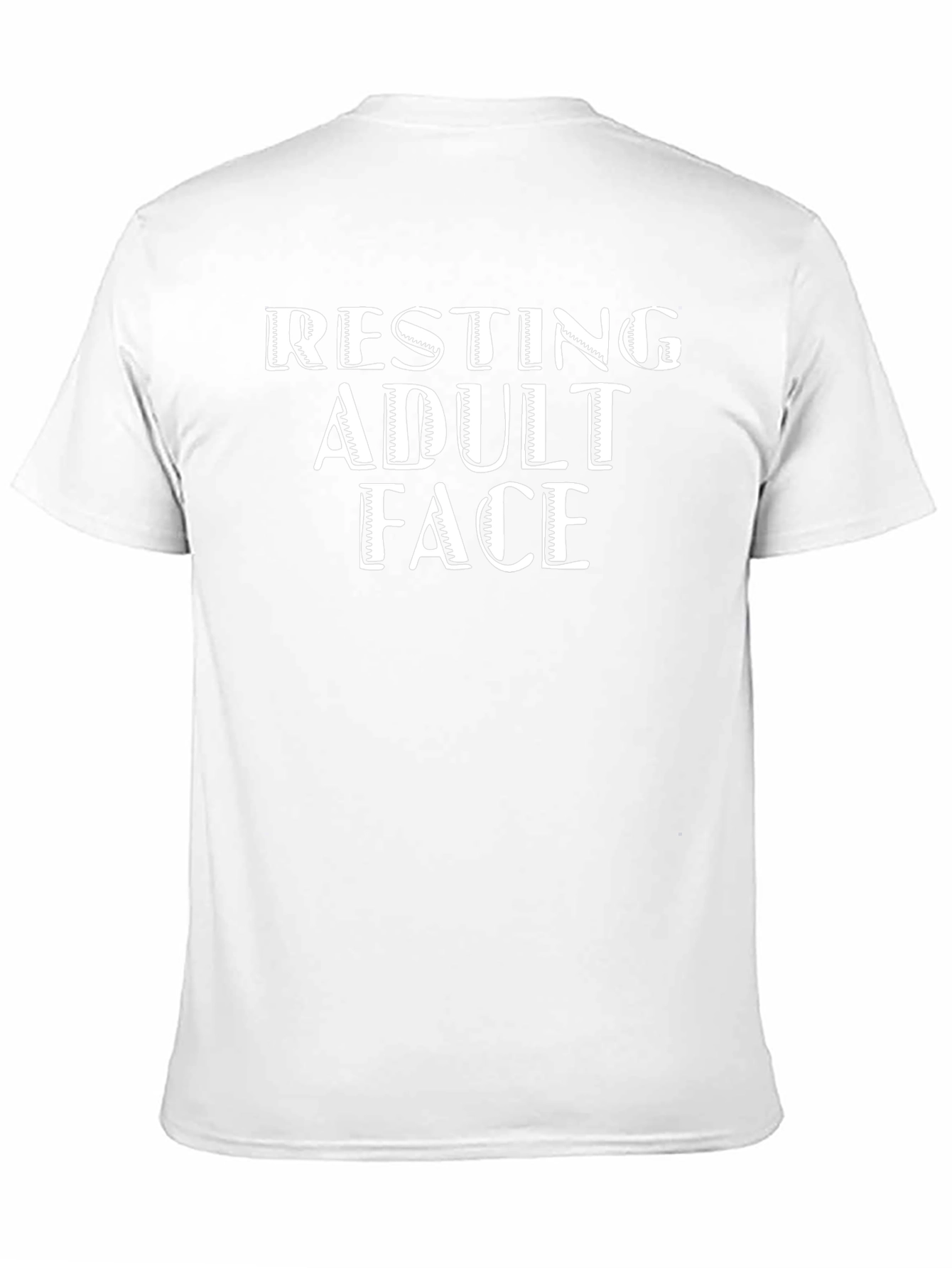 Resting Adult Face Funny Graphic T-Shirt