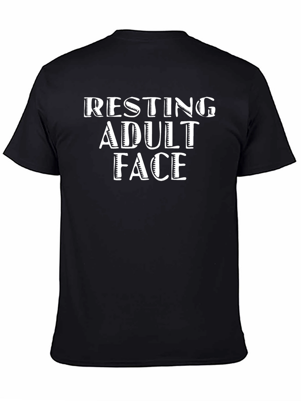 Resting Adult Face Funny Graphic T-Shirt