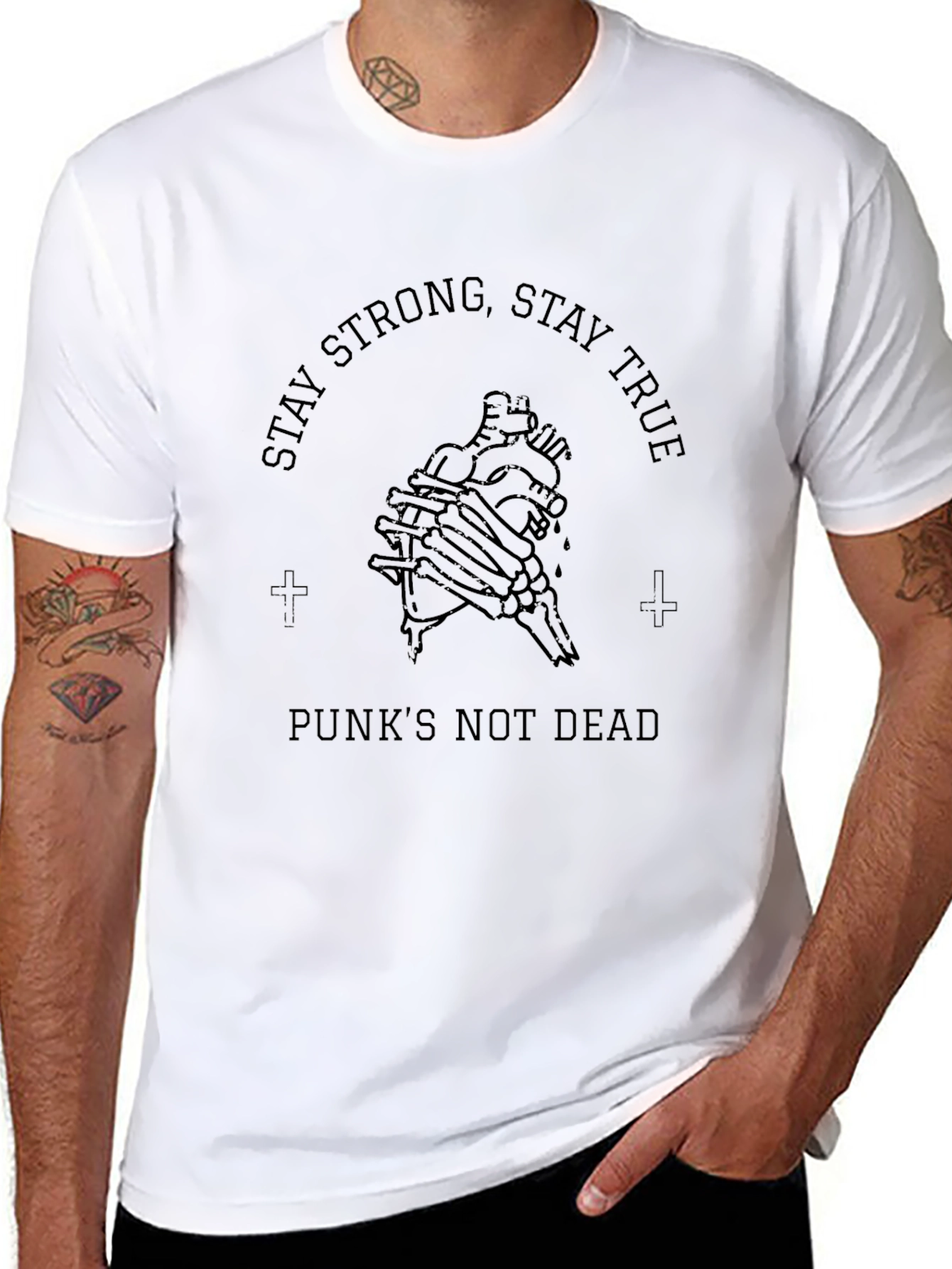 Stay Strong Graphic Tee - Punks Not Dead