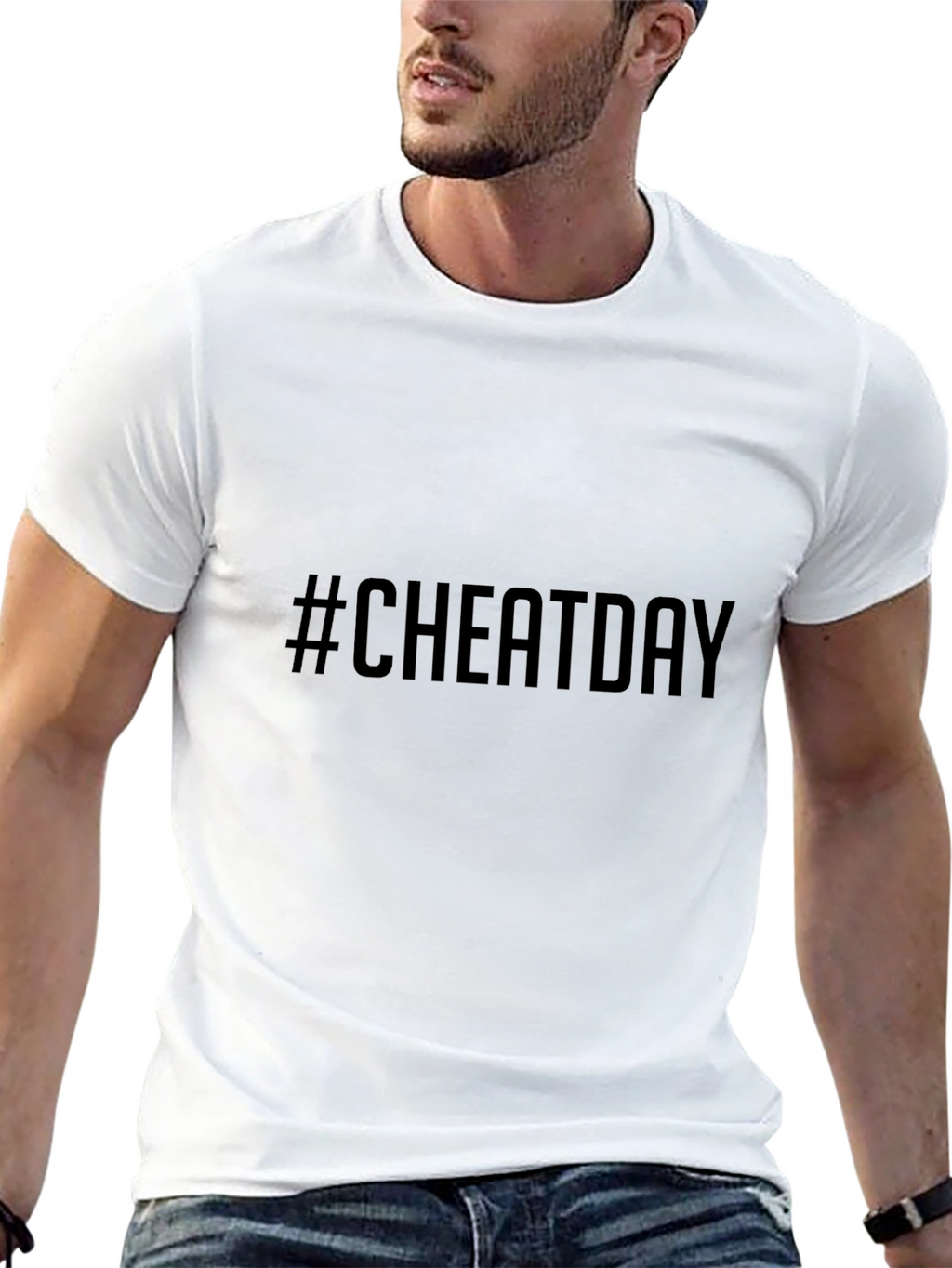 Cheat Day T-Shirt - Black Casual Tee