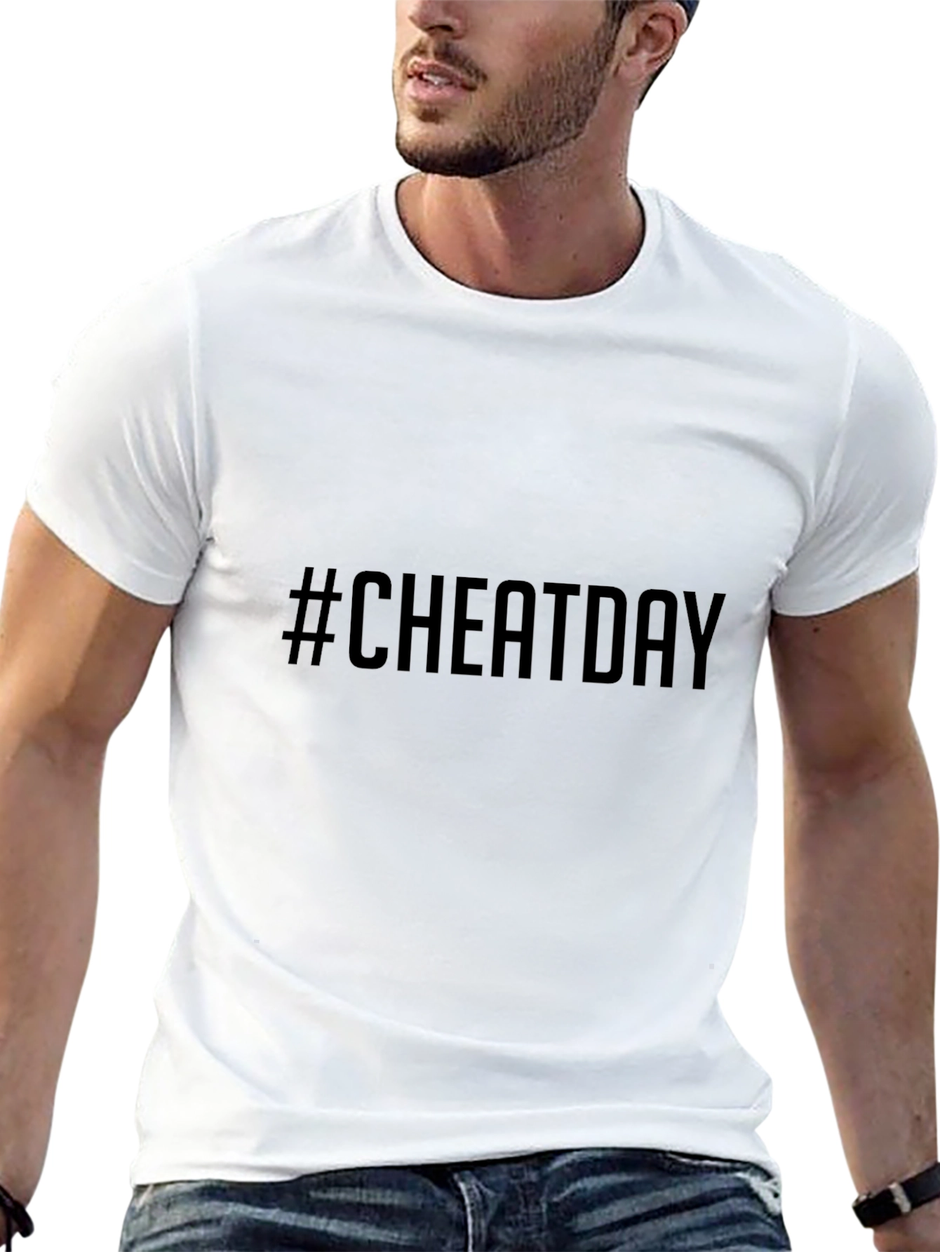 Cheat Day T-Shirt - Black Casual Tee