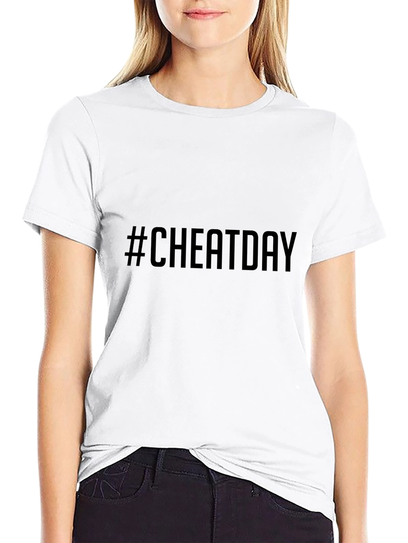 Cheat Day T-Shirt - Black Casual Tee