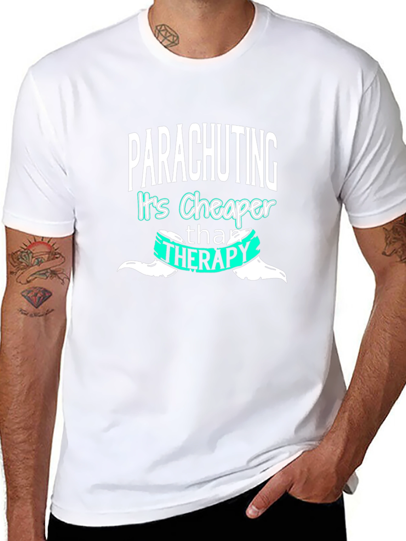 Parachuting Cheaper Than Therapy T-Shirt
