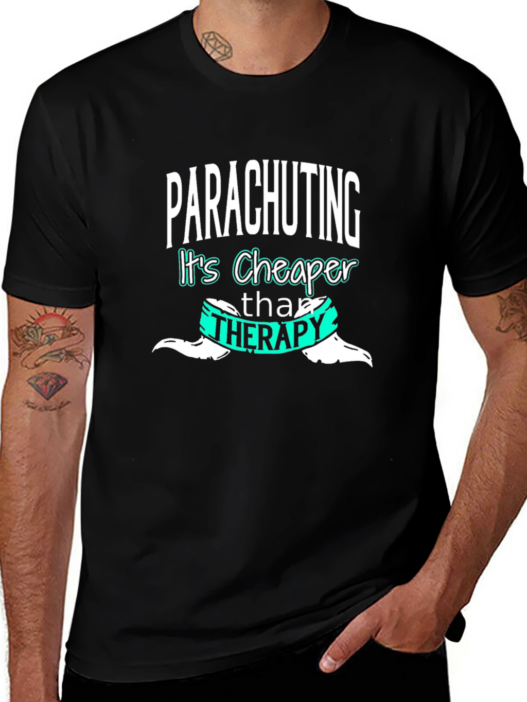 Parachuting Cheaper Than Therapy T-Shirt