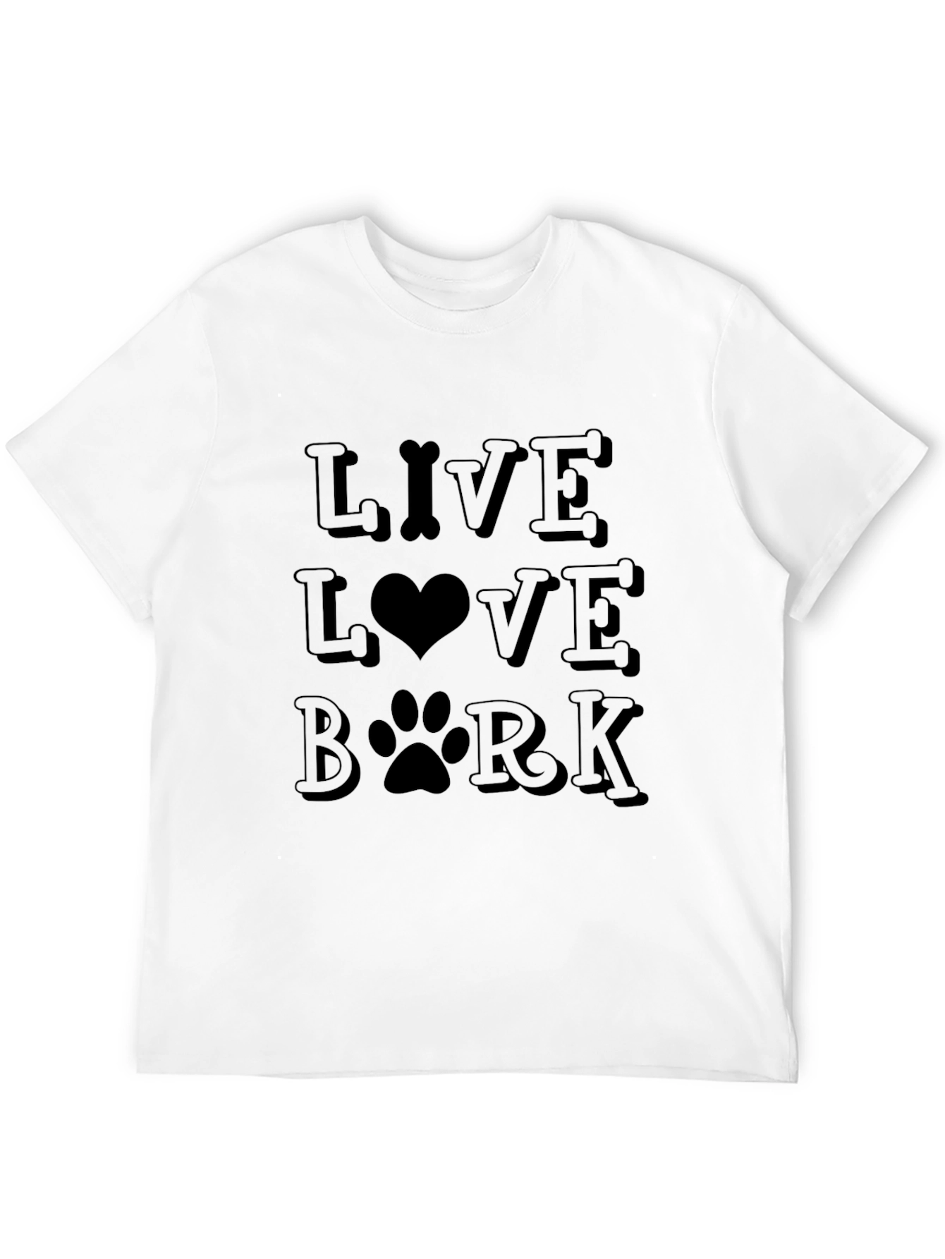Live Love Bark T-Shirt - Dog Lover Tee