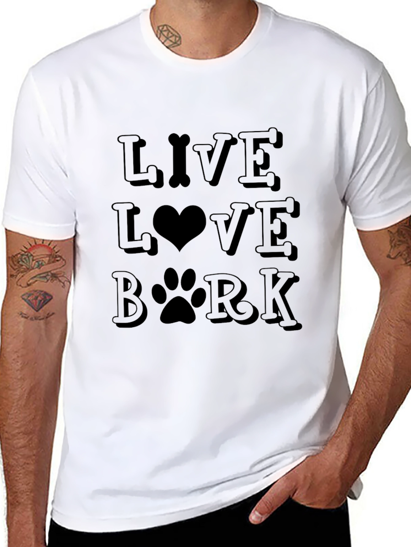 Live Love Bark T-Shirt - Dog Lover Tee
