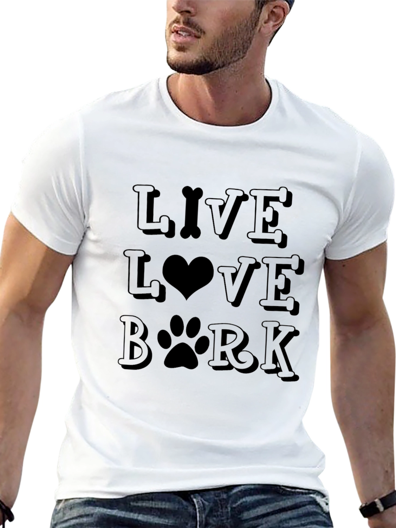 Live Love Bark T-Shirt - Dog Lover Tee