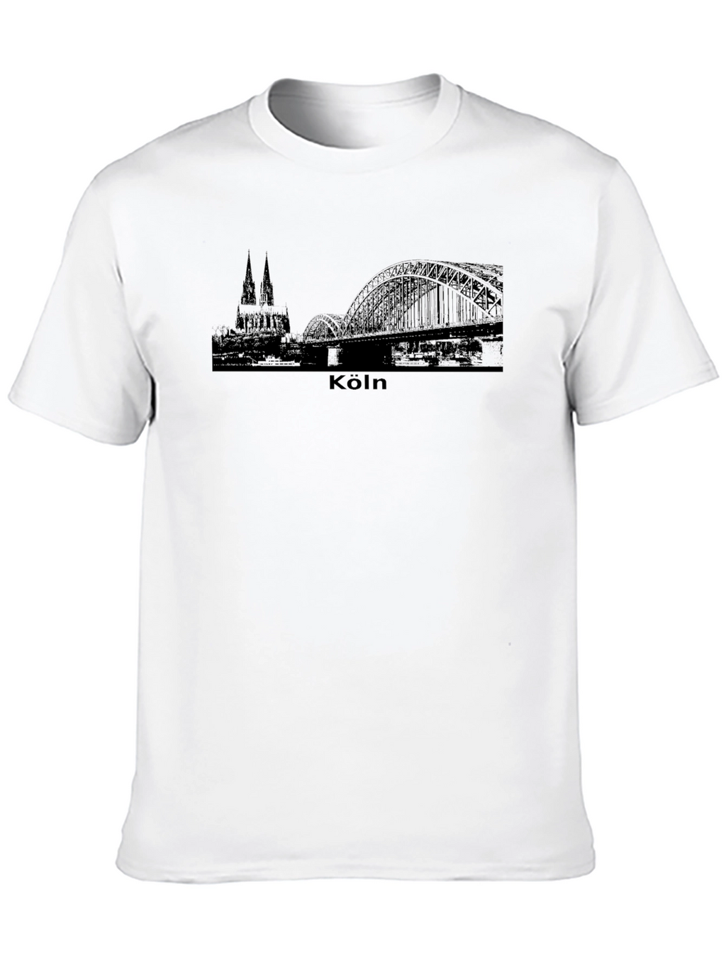 Köln Skyline Mens Black T-Shirt