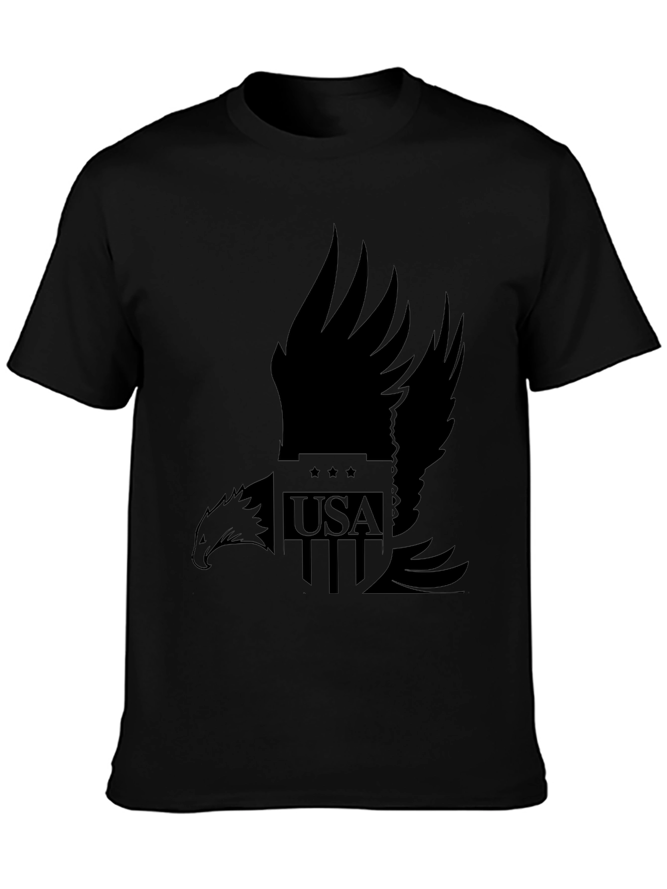 USA Eagle Graphic T-Shirt - Black