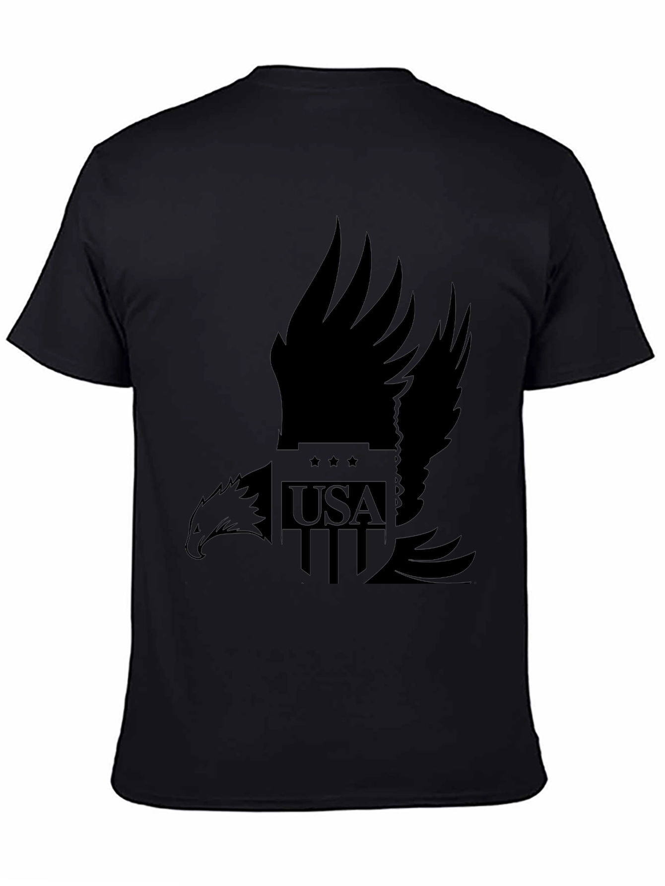 USA Eagle Graphic T-Shirt - Black