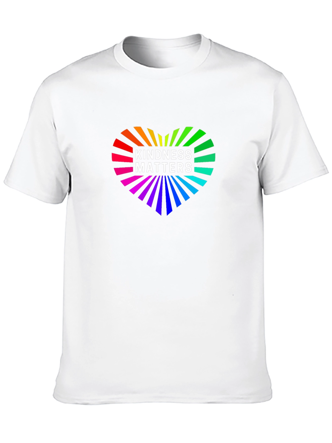 Kindness Matters Rainbow Heart Graphic Tee