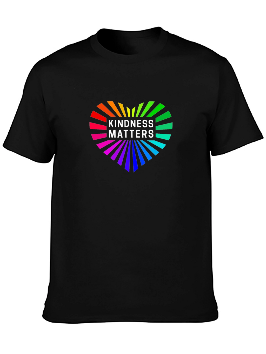 Kindness Matters Rainbow Heart Graphic Tee